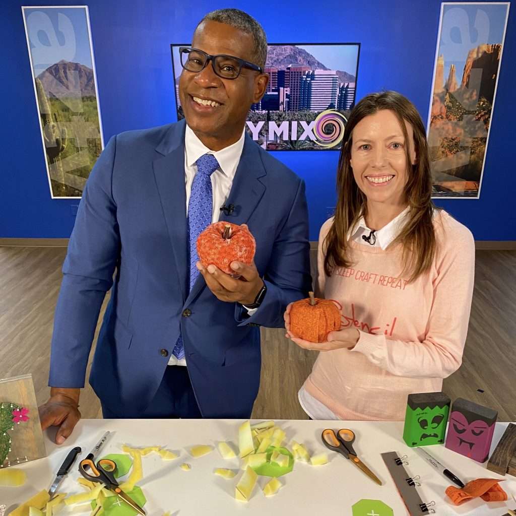 Nicole Bolin and Brad Perry on the set of the Arizona Daily Mix