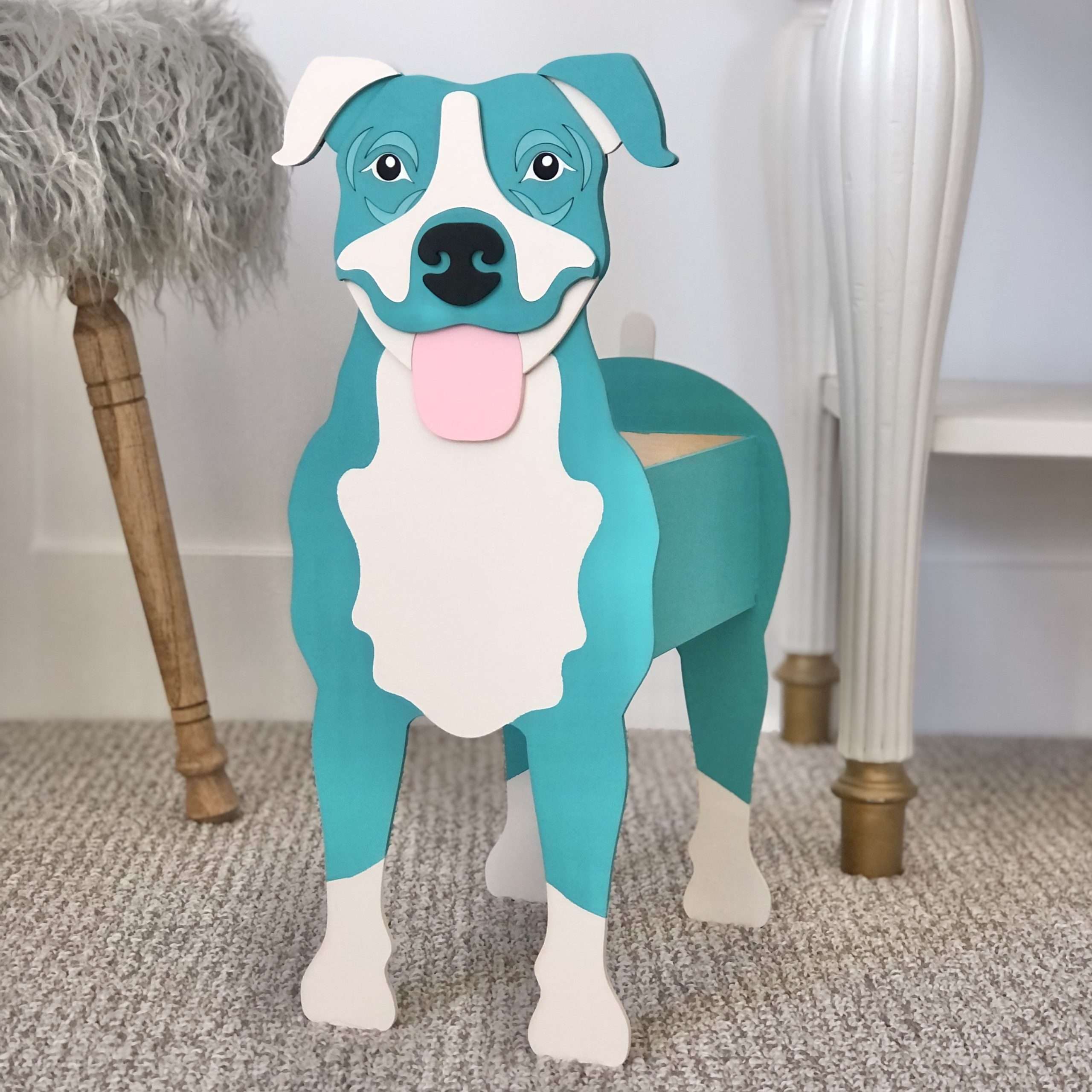 Pit Bull - Approx. 16"H x 7"W x 8"L