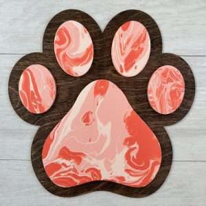 Paw Print Paint Pour