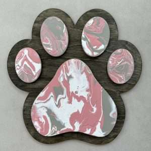 Paw Print Paint Pour