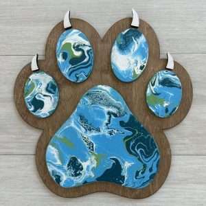 Paw Print Paint Pour