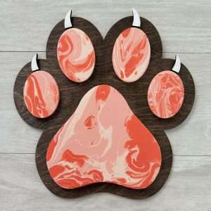 Paw Print Paint Pour